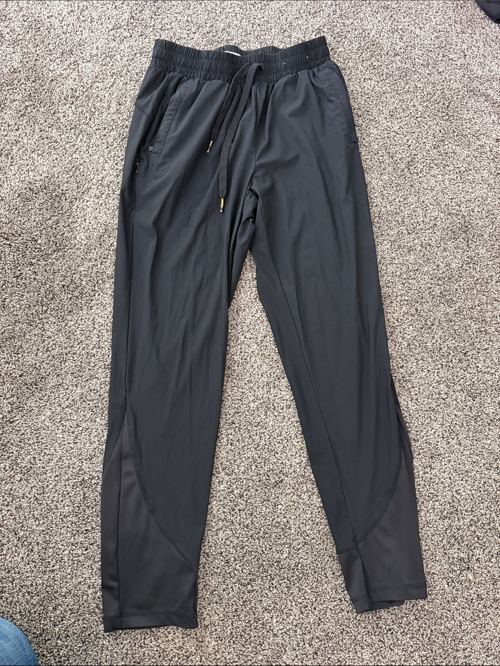 Women's Black Lightweight Performance Joggers with Mesh Insets